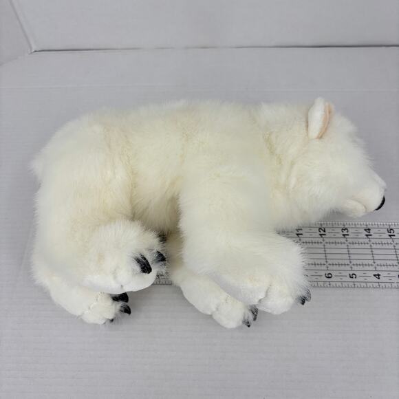 Folkmanis Polar Bear Cub Plush Puppet Full Body 14 Inch Realistic Stuffed Toy - Picture 9 of 10